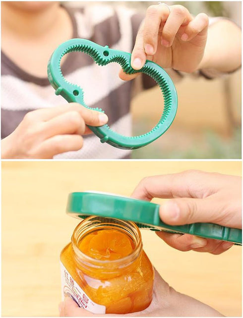 GARASANI 3 in 1 Kitchen Tool, Silicone Easy Arthritis Jar Opener, Green