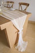 Lookein 10 Feet Champagne Chiffon Table Runner, 29x120 Inches Rustic Wedding Decorations