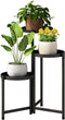 Plant Stand indoor outdoor-3 Tier black Tall Metal Flower Pot Holder 9in
