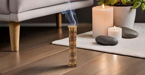 Wooden Incense Stick & Cone Burner Holder, Large Organic Eco-Friendly Ash Catcher for Home Fragrance