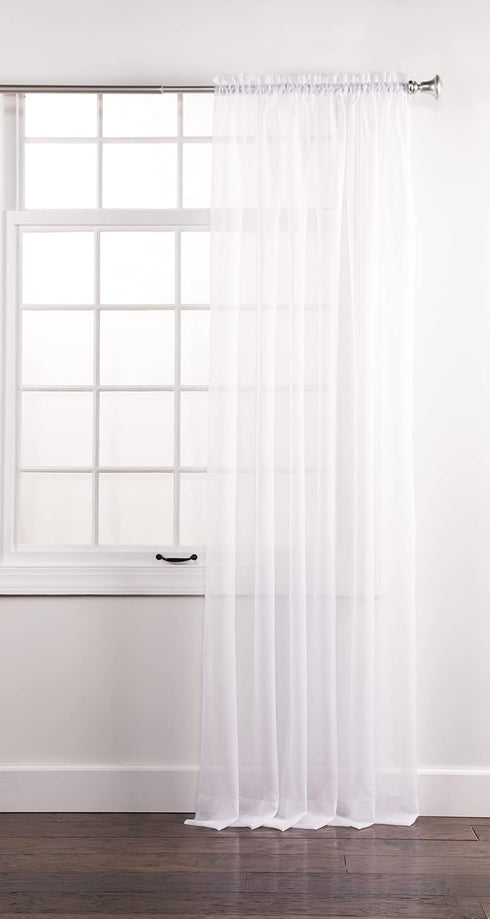 Stylemaster Elegance Sheer Voile Panel, 60" x 95", White