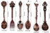 Fdit 6Pcs/Set Vintage Carved Coffee Spoon Teaspoon Retro Zinc Alloy Dessert Coffee Tableware Spoons Cutlery Kitchen(Red Bronze)