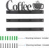 HULISEN Coffee Mug Wall Rack - Wall Mounted Coffee Cup Holder with 12 Heavy Duty Hooks and Metal Sign