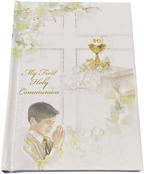 Lito First Communion Candle Set for Boys - White Silver Cross Candle Kit for Holy 1st Communion