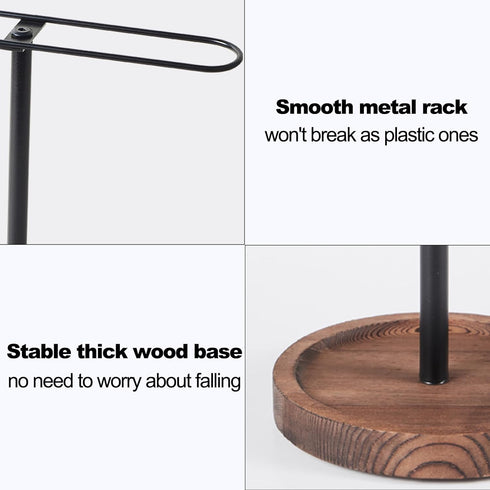 Sunglass Organizer, Wood Eyeglass Holder Rack for Men and Women, Metal Sunglasses Storage for Dresser, Desk