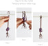 Dahey Macrame Crystal Car Charms - Handmade Crystal Rear View Mirror Ornament, Set of 2