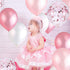 Pink and White Balloons - 90 pcs Latex Party Balloons for Wedding, Baby Shower, Birthday Decoration