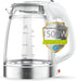 NISVITU Glass & Stainless Steel Cordless Electric kettle for boiling water, Hot