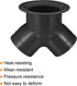 PATIKIL 3 Way Duct Splitter, 3"x3"x4" Y Reducer Connector for Dryer Exhaust Fan Vent Systems, Black
