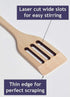 Long Handle Slotted Wooden Spoon 16 Inch - Heavy Duty Large Spatula & Stir Paddle, 100% Natural Hardwood