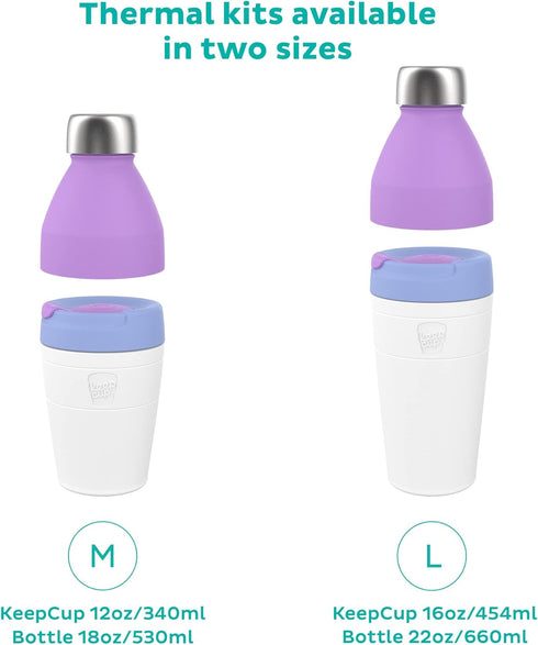 KeepCup 2 in 1 Cup-to-Bottle Kit, Insulated Stainless Steel Water Bottle and Travel Mug - 660ml