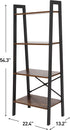 4-Tier ZENY Bookshelf, Ladder Bookcase, Multifunctional Ladder-Shaped Plant Flower Stand Rack Bookrack Storage Shelves