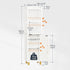 7.9" 5.9" 31.5" HOOBRO Small Bathroom Storage Cabinet, Narrow Corner Floor Cabinet with Door and Adjustable Shelf, L x