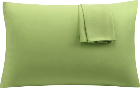 uxcell 2 Pack Soft Microfiber Pillow Cases Set with Zipper - King Size (20"x36"), Sage