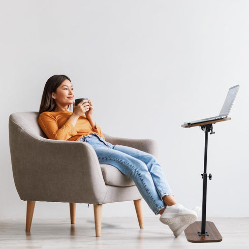 360 180 comfoyar Couch Side Table Adjustable Height, C Shaped End Table for Bed Chair and Small Space, Swivel Flip
