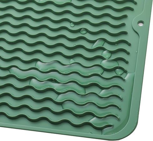 MicoYang Silicone Dish Drying Mat for Multiple Usage, Eco-friendly Heat-resistant Kitchen Counter or Sink Mat,