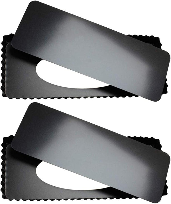 Tosnail 2 Pack Non-Stick Quiche Pan 14" x 5.75" with Removable Bottom Tart Baking Pan