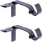 Kenney Fast Fit 5/8" No Measure Curtain Rod Brackets in Matte Black