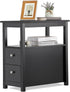 Oteymart Side Table End Table Narrow Sofa Table Rectangular Side Cabinet with Drawers