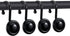 CHICTIE Black Shower Curtain Hooks Rings, Set of 12 Decorative Rust Resistant Metal Shower Hangers for Bathroom