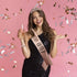 Didder Tiaras for Women, Crystal Rose Gold Birthday Queen Sash, Elegant Princess Crown with Combs for Girls Party