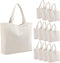 Segarty Canvas Tote Bag for Women, 12 Pack 20x15.7 Reusable Blank Shopping Bag,