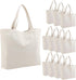 Segarty Canvas Tote Bag for Women, 12 Pack 20x15.7 Reusable Blank Shopping Bag,