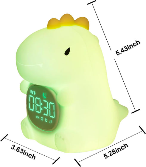ollycasa Kids Alarm Clock, Ok to Wake Clock for Kids, Toddlers Night Light Clock for Bedroom, Dinosaur Alarm Clock