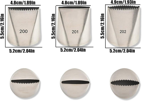 Piping Tips for Cake Decorating, Stainless Steel Icing Nozzles for Pastry Fondant Decorating Tools