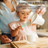 NCAM 5 Pcs Silicone Whisk for Cooking, Mini Stainless Steel Dough Whisk, Non Stick Hand Whisk