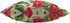 Mugod Slices of Watermelon Throw Pillow, Exotic Tropical Fruit Leaves Seed Red Green Cotton Linen Square Cushion Cover