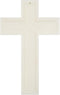 Large Luminous White Cross Plastic Glow in the Dark Wall Plaque, 6 x 10