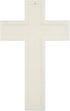 Large Luminous White Cross Plastic Glow in the Dark Wall Plaque, 6 x 10