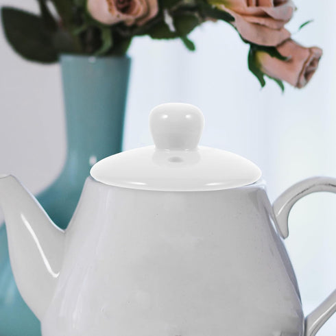 Luxshiny Ceramic Teapot Lid Replacement, White Porcelain Mug Cover for Small Tea Pots, Kungfu Tea Cup Accessories