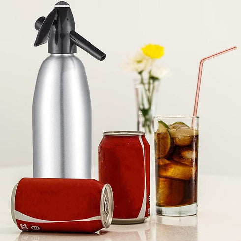 CO2 ALIMOTA Soda Streaming Machine - Carbonated Water Machine with Tanks, Sparkling Water Maker, Soda Water