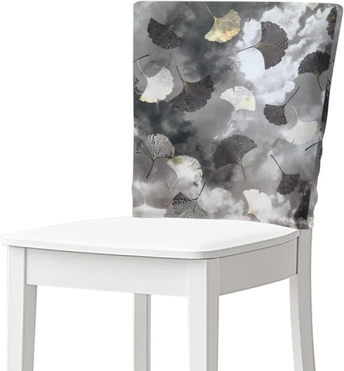 Grey Style Dining Chair Slipcovers Chair Back Covers Dining Stool Slipcovers Washable