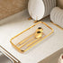Kitchen Drawer Organizer, BuyGo Stainless Steel Storage Container Gold Metal Cabinet Storage Basket for Holding Silverware Kitchen Utensil, Pack of 2