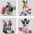 SEVEN WALL ARTS Colorful Gallery Pet Canvas Painting Puppy Artwork Abstract Hip-hop