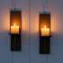 Set 2 15.6 3.9 inches, of Vintage Wall Candle Sconce, Distressed Iron Metal, x Rustic Farmhouse Style