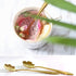 Stainless Steel Creative Flower Coffee Spoon Set - Sugar Spoon, Stirring Spoon, Ice Tea Spoon, Gold, Set of 8