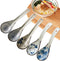5pcs Ceramic Asian Soup Spoons, Deep Oval Hook Non-slip Japanese Spoons for Rice, Ramen, Pho, and Miso Soup