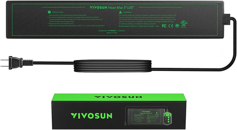 VIVOSUN Durable Waterproof Seedling Heat Mat 3" x 20" UL & MET-Certified