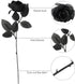 TUZAZO 10pcs Black Roses Artificial Flowers with Stems, Faux Silk Flowers for Bridal Gothic Wedding Bouquet and Home