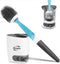 Toilet Brush and Holders, Refillable Wall Mount Silicone Toilet Brush with Ventilated Holder for Bathroom