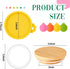 12 5, 8, 10 Oz Mumufy Pcs Yogurt Jar Lids Clear Plastic Silicone and Bamboo Wood Container Lids with Sealing Rings