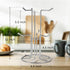 HULISEN Coffee Mug Holder for Countertop, Large Cup Tree with 6 Hooks, Metal Stand for Coffee Bar