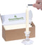 Tall Natural Marble Taper Dinner Candles - Clean Burning, Smokeless (16 Count)