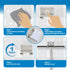 Shower Squeegee with Long Handle and Adhesive Hook for Glass Doors, Tile Walls, Mirrors, and Windows