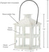 Kate Aspen Rustic Farmhouse Decor, White Candle Holder Lantern, 7.5 Inch, Wedding Decoration, Centerpiece