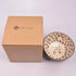 ChezMax Natural Coconut Bowl, Handcrafted White Bowl with Mother of Pearl Inlaid Shell, Key Bowl for Entryway Table,